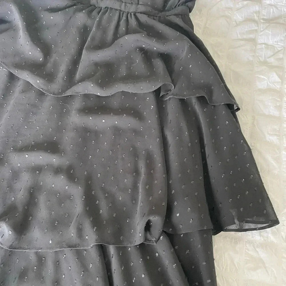 Fame and partners black metallic tiered maxi dress - Picture 4 of 7